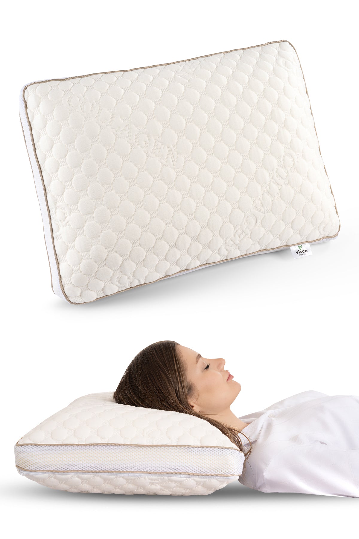 Ortopedik Uyku Yastığı – Hafızalı Sünger Ergonomik Boyun Destek Yastığı