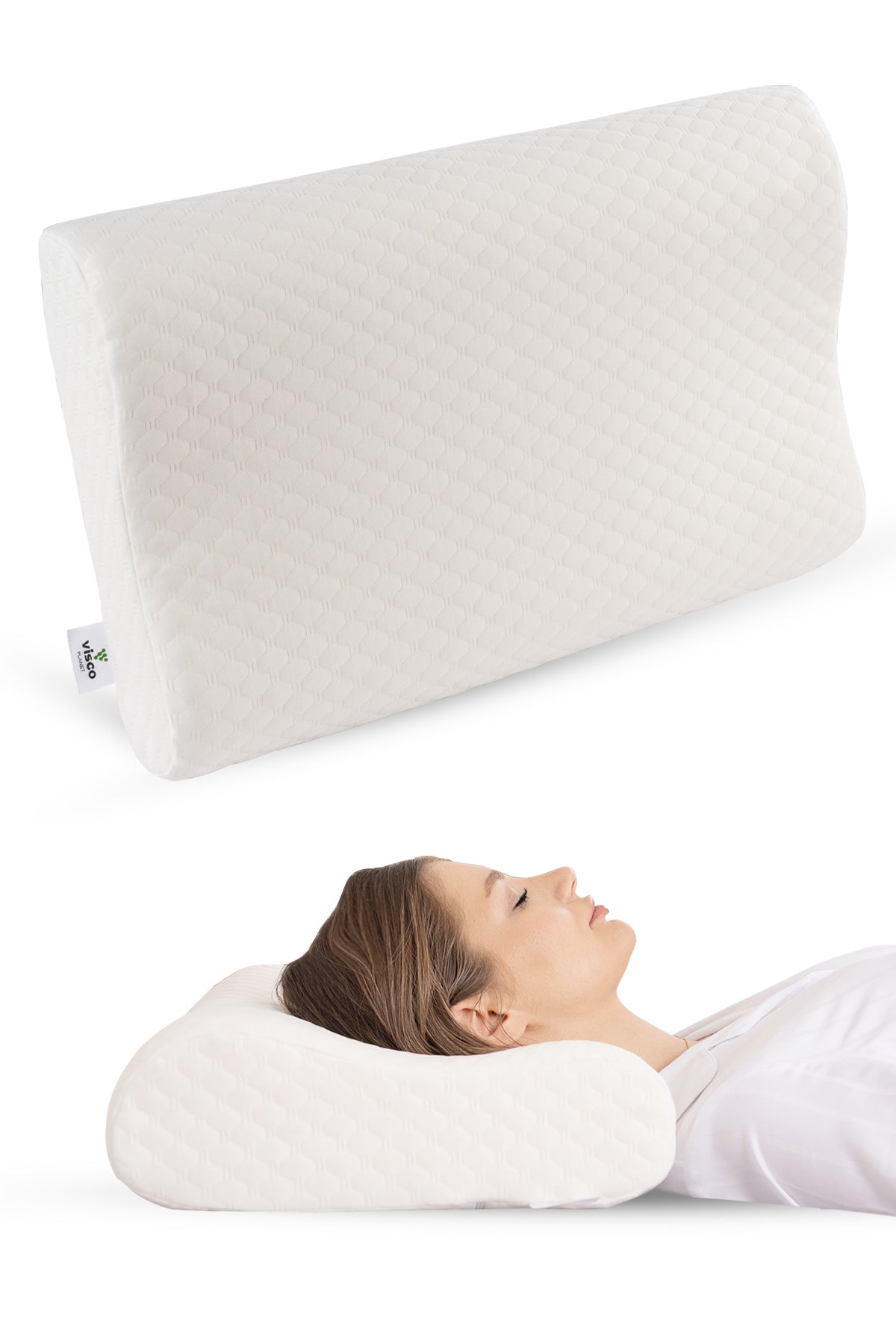 Ortopedik Boyun Yastığı – Ergonomik Hafızalı Sünger Servikal Destek Yastığı