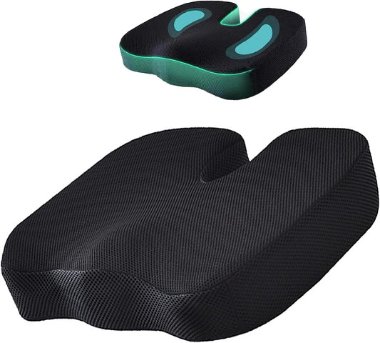 Ortopedik Oturma Minderi – Jel Destekli Hafızalı Sünger Kuyruk Sokumu Yastığı