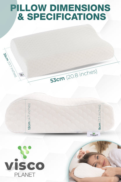 Ortopedik Boyun Yastığı – Ergonomik Hafızalı Sünger Servikal Destek Yastığı