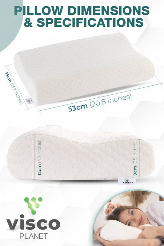 Ortopedik Boyun Yastığı – Ergonomik Hafızalı Sünger Servikal Destek Yastığı