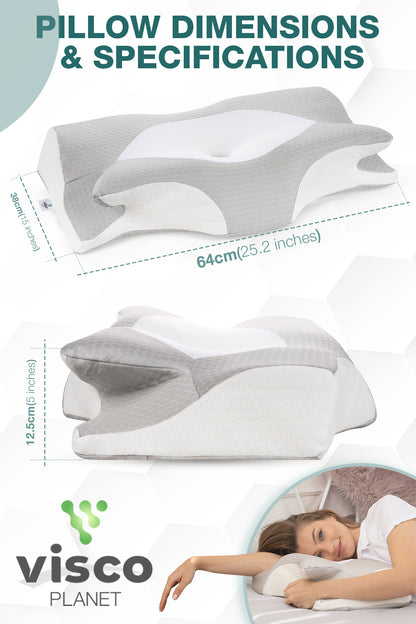 Ortopedik Boyun Yastığı – Delikli Hafızalı Sünger Ergonomik Servikal Destek Yastığı