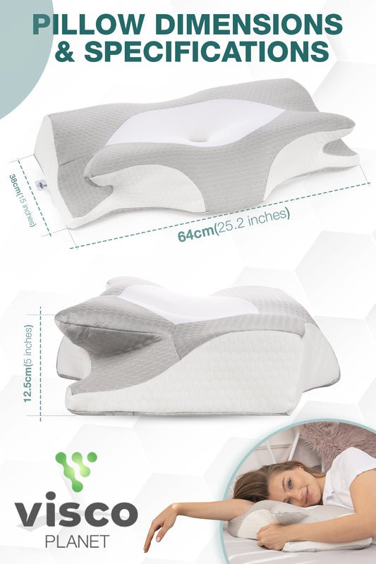 Ortopedik Boyun Yastığı – Delikli Hafızalı Sünger Ergonomik Servikal Destek Yastığı