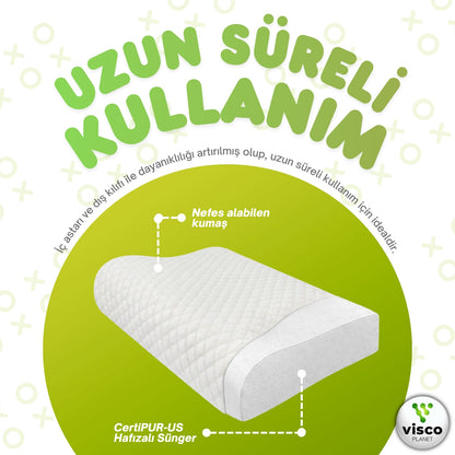 Çocuk Ortopedik Yastık – Hafızalı Sünger Ergonomik Uyku Yastığı (1-9 Yaş)