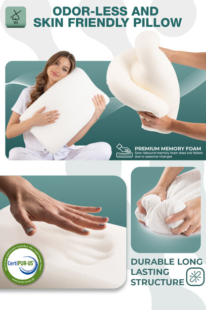 Ortopedik Boyun Yastığı – Ergonomik Hafızalı Sünger Servikal Destek Yastığı