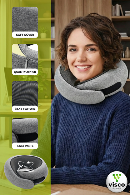 Seyahat Boyun Yastığı – Hafızalı Sünger Ergonomik Travel Yastık