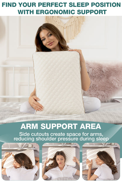 Ortopedik Uyku Yastığı – Hafızalı Sünger Ergonomik Boyun Destek Yastığı