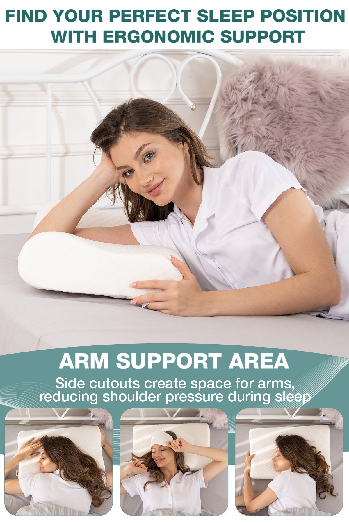 Ortopedik Boyun Yastığı – Ergonomik Hafızalı Sünger Servikal Destek Yastığı