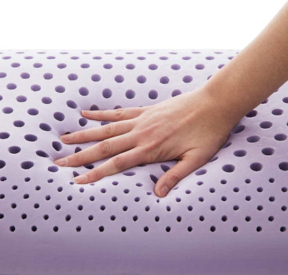 Ortopedik Boyun Yastığı – Delikli Hafızalı Sünger Ergonomik Mor Uyku Yastığı