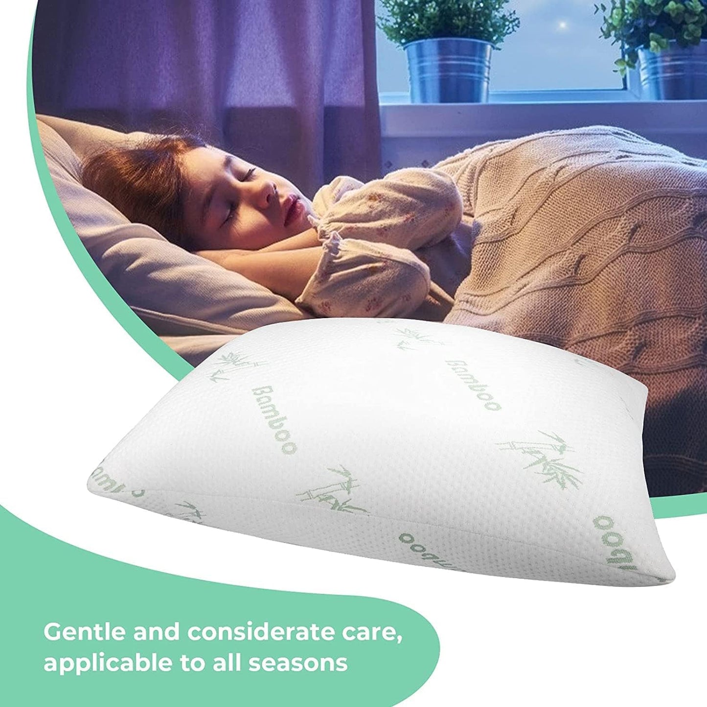Bambu Yastık – Nefes Alabilen Hafızalı Sünger Uyku Yastığı