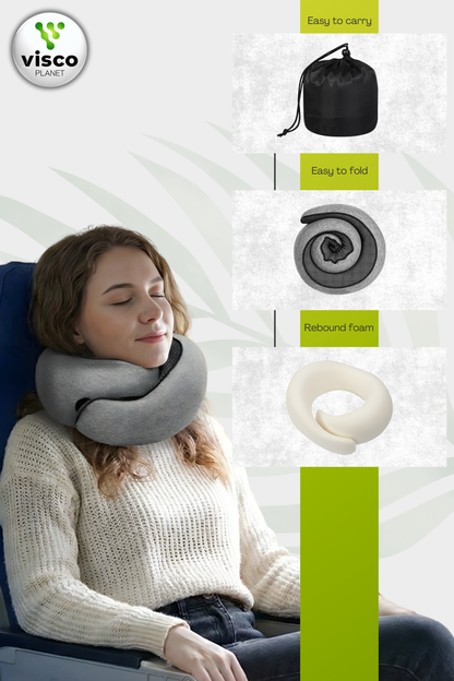 Seyahat Boyun Yastığı – Hafızalı Sünger Ergonomik Travel Yastık