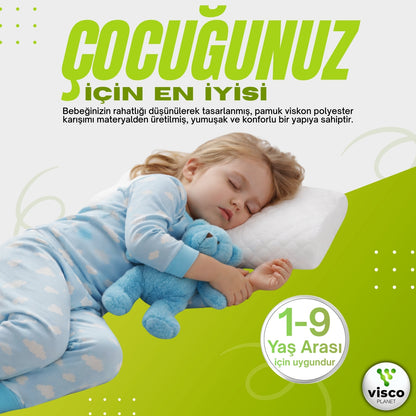 Çocuk Ortopedik Yastık – Hafızalı Sünger Ergonomik Uyku Yastığı (1-9 Yaş)