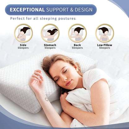 Ortopedik Boyun Yastığı – Ergonomik Hafızalı Sünger Destekli Uyku Yastığı