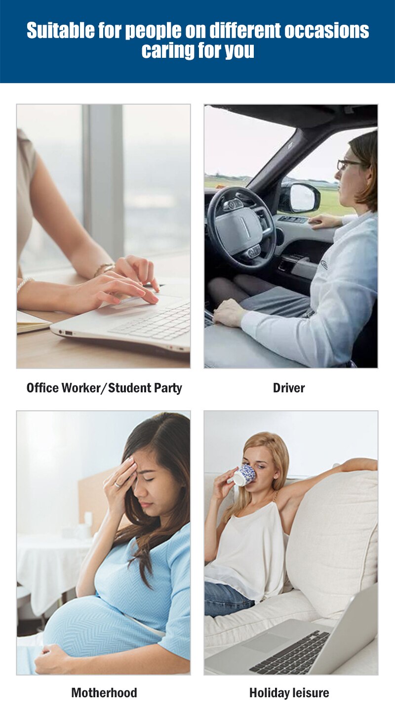 Ortopedik Bel Yastığı – Hafızalı Sünger Destekli Ergonomik Oturma Minderi