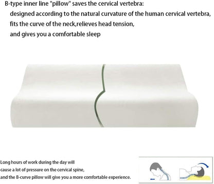 Ortopedik Boyun Yastığı – Delikli Hafızalı Sünger Ergonomik Servikal Destek Yastığı