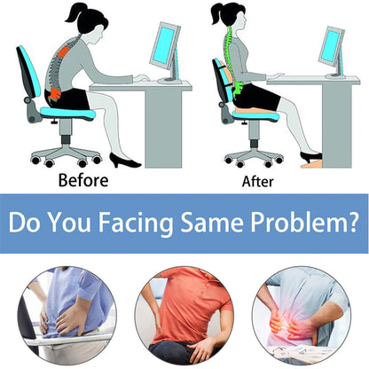 Ortopedik Bel Yastığı – Hafızalı Sünger Destekli Ergonomik Oturma Minderi