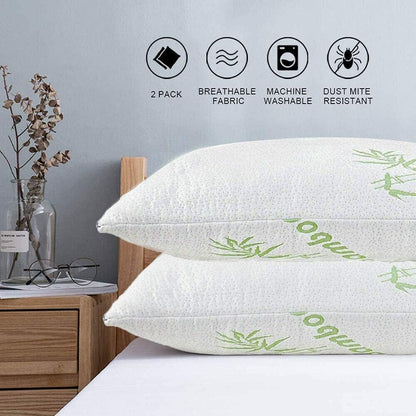 Bambu Yastık – Nefes Alabilen Hafızalı Sünger Uyku Yastığı