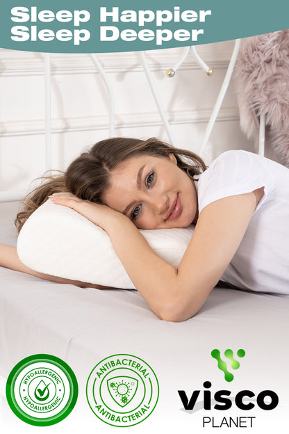 Ortopedik Boyun Yastığı – Ergonomik Hafızalı Sünger Servikal Destek Yastığı