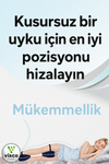 Visco Planet™ Ortopedik Bacak Arası Yan Yatış Yastığı Ergonomik Uyku Minderi Lastikli