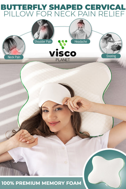 Kelebek Ortopedik Yastık – Hafızalı Sünger Ergonomik Boyun ve Kol Destek Yastığı