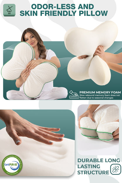 Kelebek Ortopedik Yastık – Hafızalı Sünger Ergonomik Boyun ve Kol Destek Yastığı