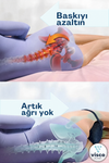 Visco Planet™ Ortopedik Bacak Arası Yan Yatış Yastığı Ergonomik Uyku Minderi Lastikli