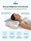 Visco Planet Ortopedik Visco Boyun Yastığı Memory Foam Boyun Destekli Ergonomik Uyku Yastığı 62x42x13/10 cm