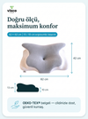 Visco Planet Ortopedik Visco Boyun Yastığı Memory Foam Boyun Destekli Ergonomik Uyku Yastığı 62x42x13/10 cm